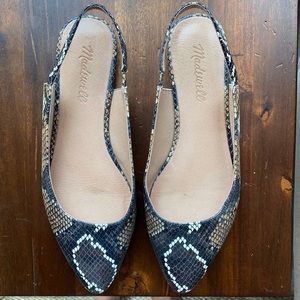 Madewell Snakeskin Leather Flats
